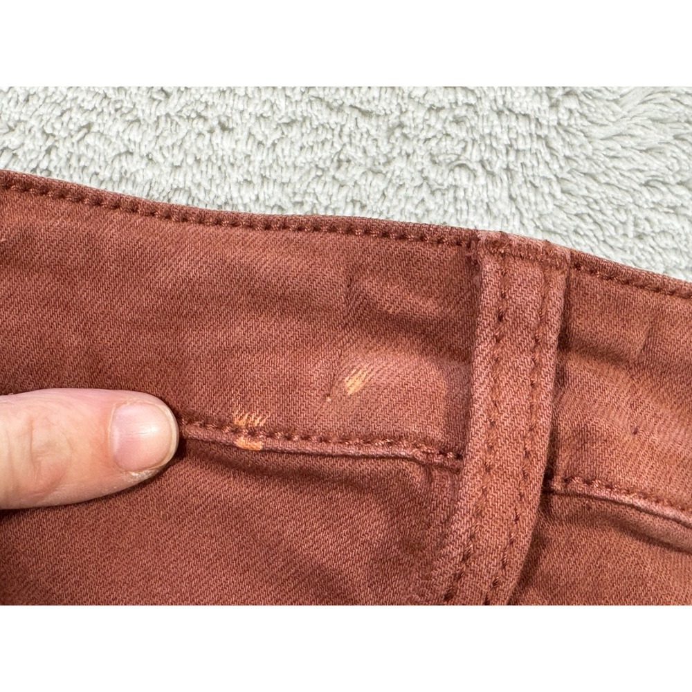 Shyanne Womens Flare Overlap Hem Rust Denim Jeans 25 Meas: 24x31.5 - Picture 5 of 9